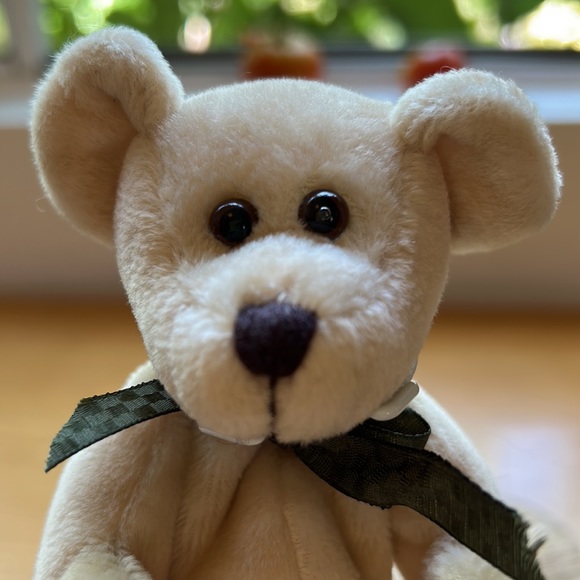 Baby Boyds Dilly #1364 1999 NWOT Dilly with Green Satin Bow Vintage - Picture 2 of 8